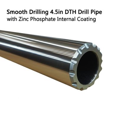 Smooth Drilling 4.5in DTH Drill Pipe with Zinc Phosphate Internal Coating